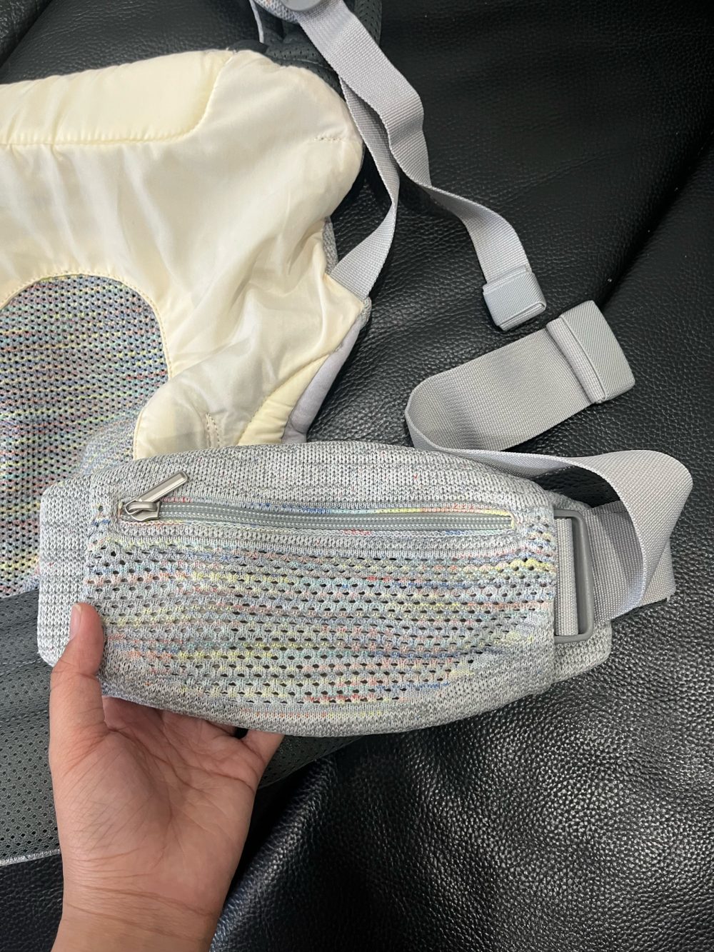 Địu trợ lực Mooimom AiryKnit 0–>36M tặng kèm yếm địu ( full box) - Ảnh 16