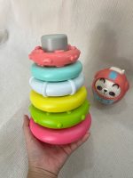Set đồ chơi tháp xếp chồng Infantino và lật đật Hinata (no box) - Ảnh 3