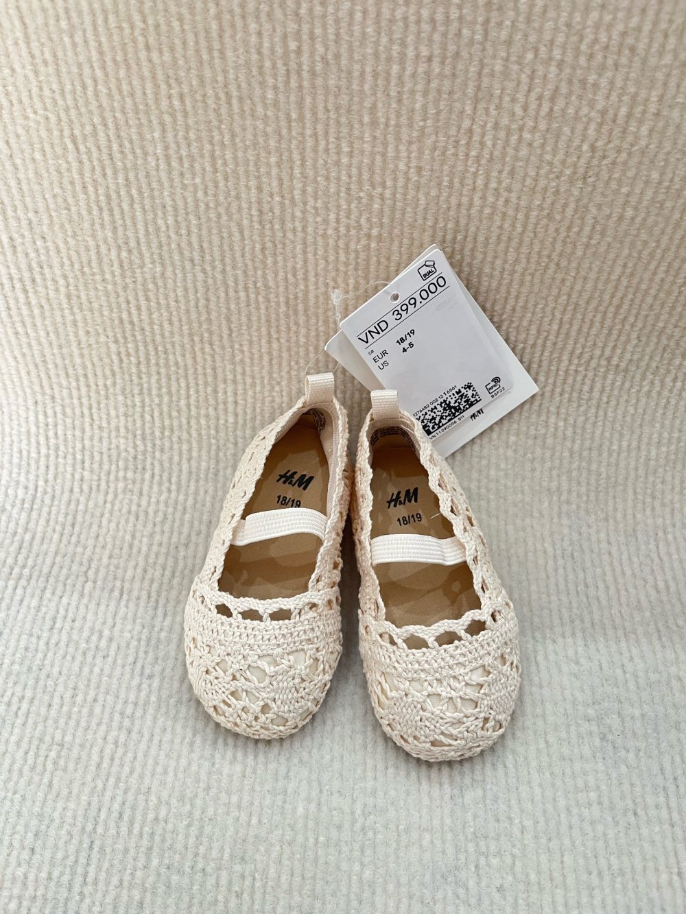 Giày vải màu kem H&M ( size: 18/19, 11.1cm - nguyên tag) - Ảnh 7