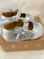 Giày búp bê đính cườm Nube kids màu bạc fullbox (size: 19) - Ảnh 5