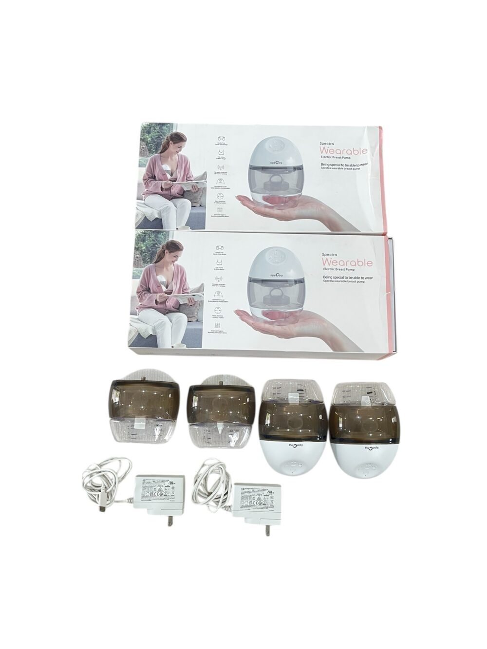 Bộ 2 máy hút sữa không dây Spectra Wearable( full box) - Ảnh 1