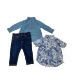 Set 2 áo sơ mi & 1 quần jean Ralph lauren (size: 9m)