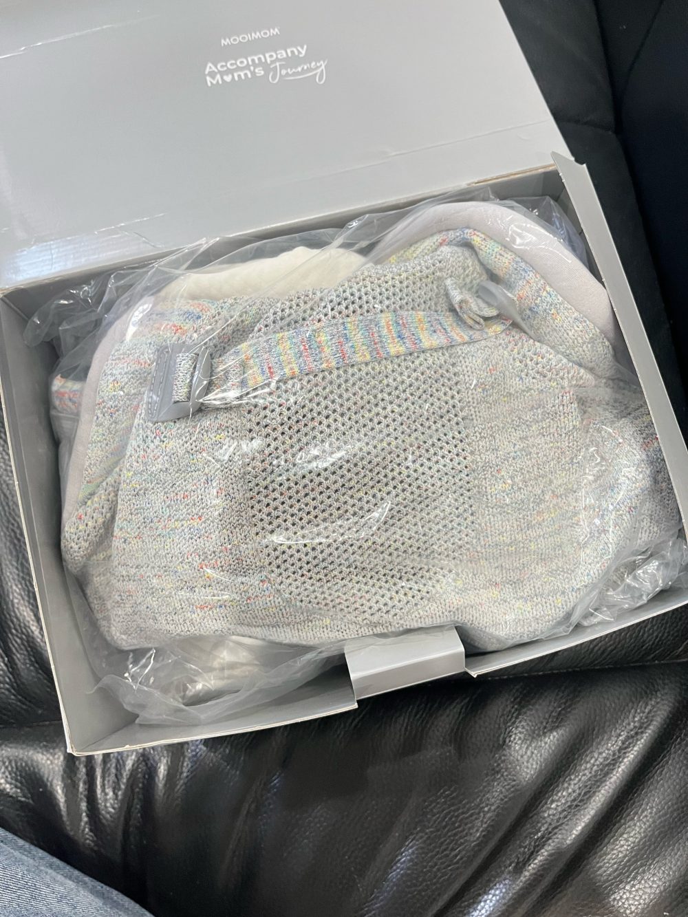 Địu trợ lực Mooimom AiryKnit 0–>36M tặng kèm yếm địu ( full box) - Ảnh 13