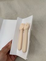 Bộ khay bát ăn dặm silicone kèm thìa dĩa Ubmom (full box) - Ảnh 6