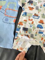 Set 3 bộ bodysuit Mothercare màu xanh hoạ tiết xe ( size: 1m~4,5kg) - Ảnh 8
