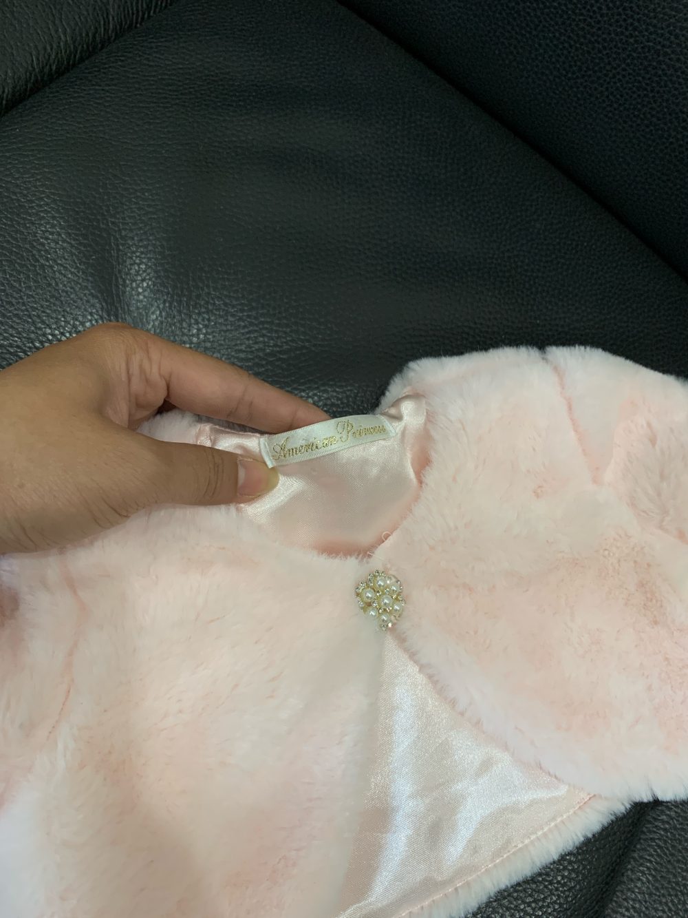 Set đầm xoè công chúa thêu nổi American Princess màu hồng (size:6M) - Ảnh 11