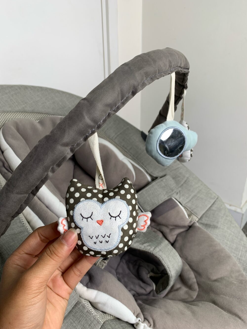 Nôi Nuna leaf grow kèm thanh đồ chơi màu xám (sơ sinh-60kg) - Ảnh 12