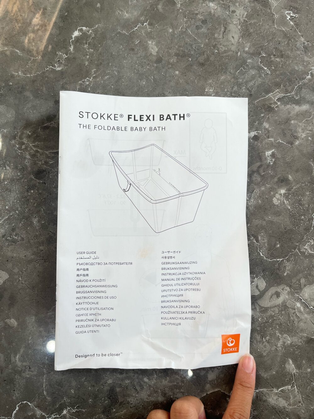 Bồn tắm gấp gọn kèm ghế tựa lưng cho bé có đế chống trượt, Stokke viền màu xanh lá ( full box) - Ảnh 16