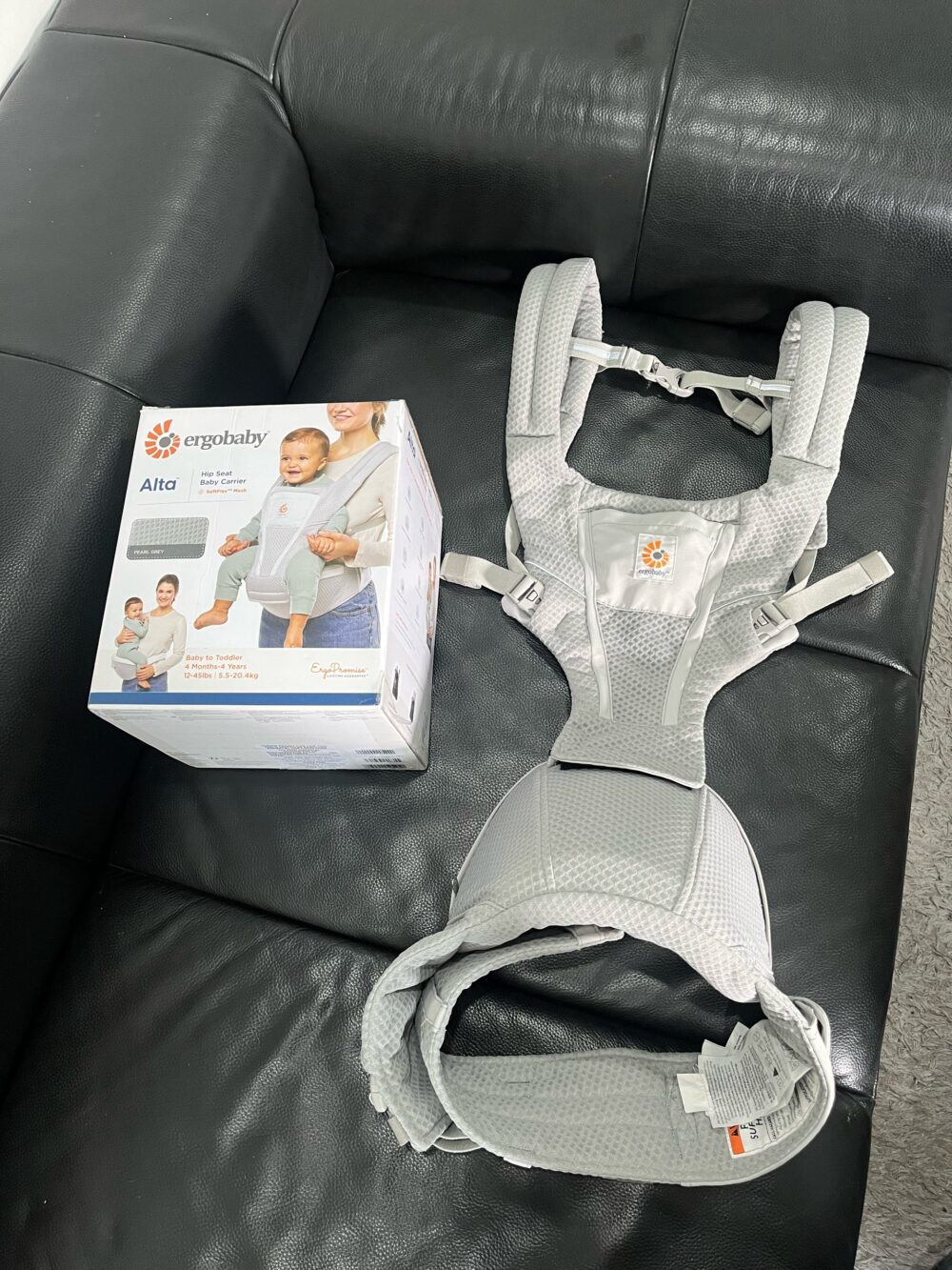 Địu Ergobaby Alta Hip Seat (Pearl Grey) - 4m+ -> tối đa 20kg (full box) - Ảnh 11