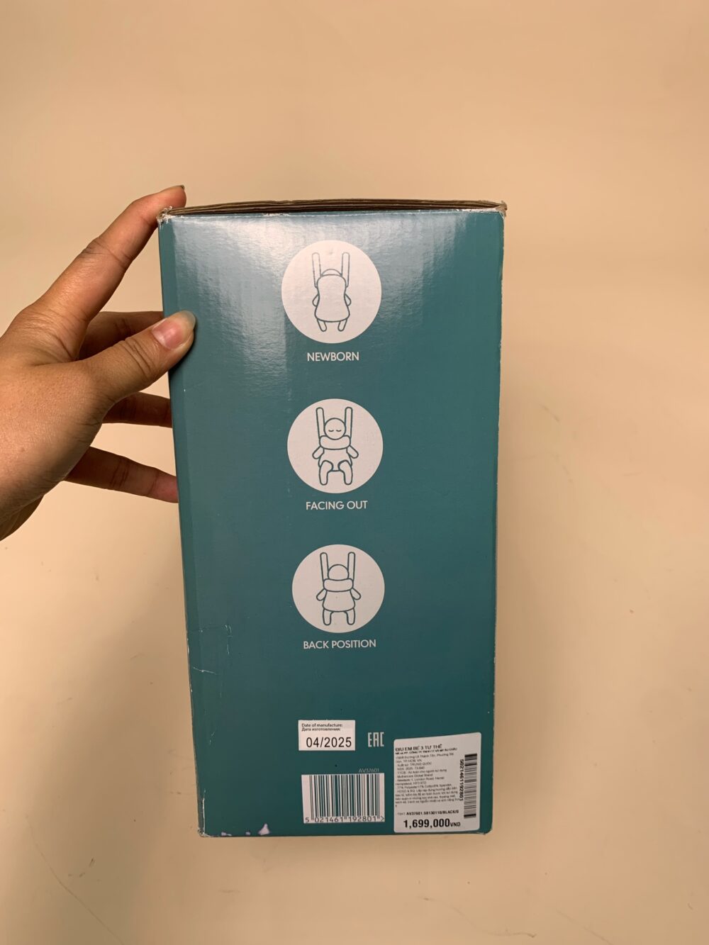 Địu 3 tư thế Mothercare baby carrier màu đen (3,2kg-12kg) - Ảnh 9