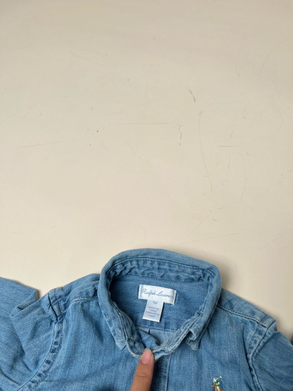 Set 2 áo sơ mi & 1 quần jean Ralph lauren (size: 9m) - Ảnh 17