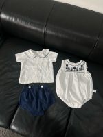 Set 2 bộ bodysuit và bộ cọc tay mix brand màu trắng/navy( size: 3/6m) - Ảnh 6