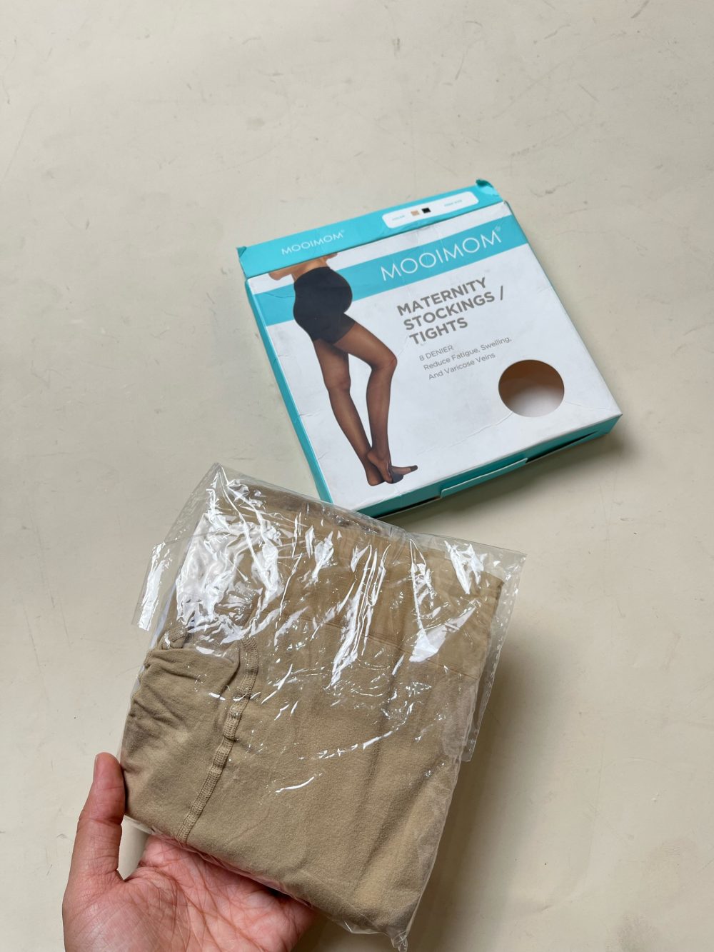 Quần tất cho mẹ bầu siêu mỏng 8D Mooimom ( full box) - Ảnh 5