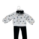 Bộ áo quần dài hoạ tiết ngôi sao kèm nơ RZ baby (size:12M)