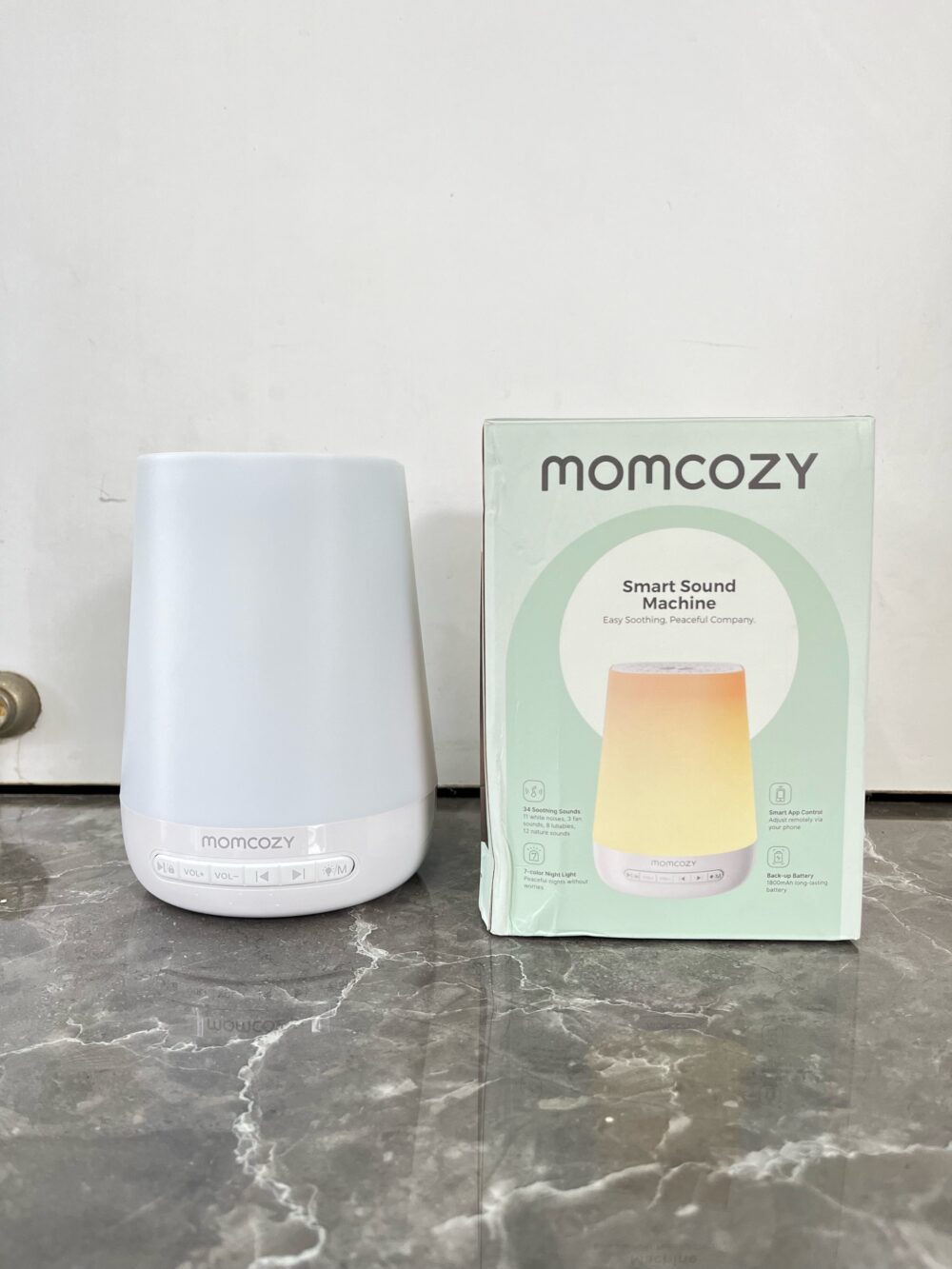 Máy tiếng ồn trắng và phát đèn Momcozy (full box) - Ảnh 3