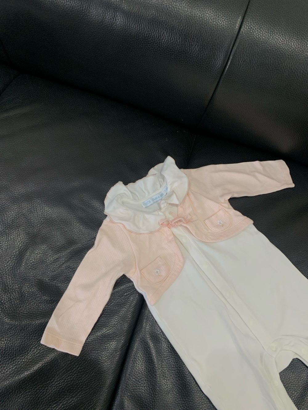 Set 3 bộ sleepsuit mix brand Giggles và Nous màu hồng, trắng, xanh ( size: 3/6m) - Ảnh 4