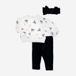 Bộ áo quần dài hoạ tiết ngôi sao kèm nơ RZ baby (size:12M) - Ảnh 6