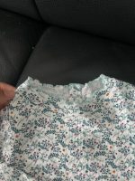 Set bộ yếm tay dài màu xanh Obaibi hoạ tiết hoa nhí ( size 12m) - Ảnh 2