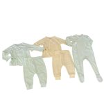 Set 3 bộ bodysuit và sơ sinh dài tay Chaang màu pastel (size: 0m->3m)