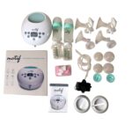 Máy hút sữa Motif Luna kèm phụ kiện thay thế (van mỏ vịt, van chặn sữa, bộ cổ nối spectra)