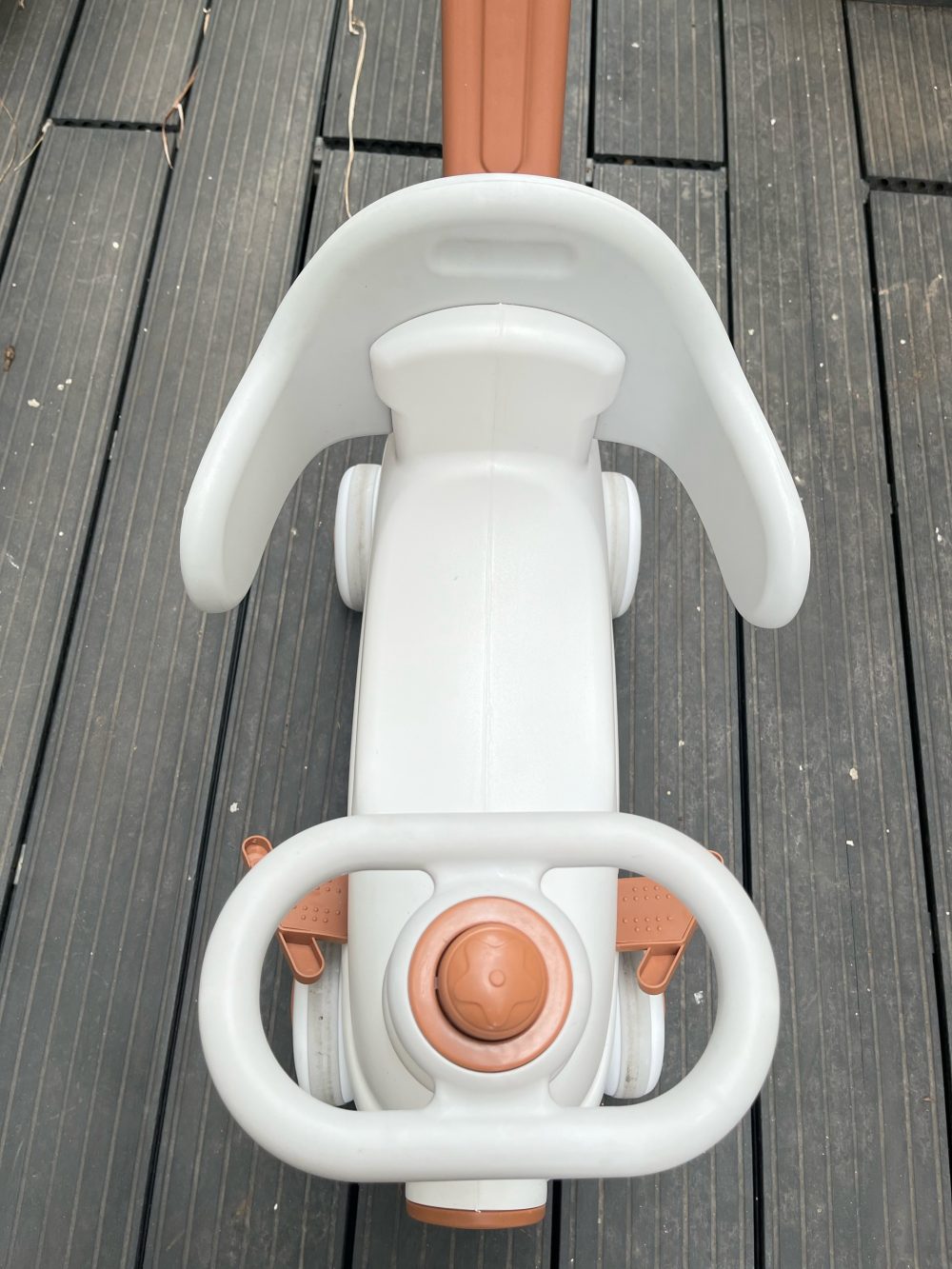 Bập bênh ô tô 2in1 Pakey màu trắng (no box) - Ảnh 2