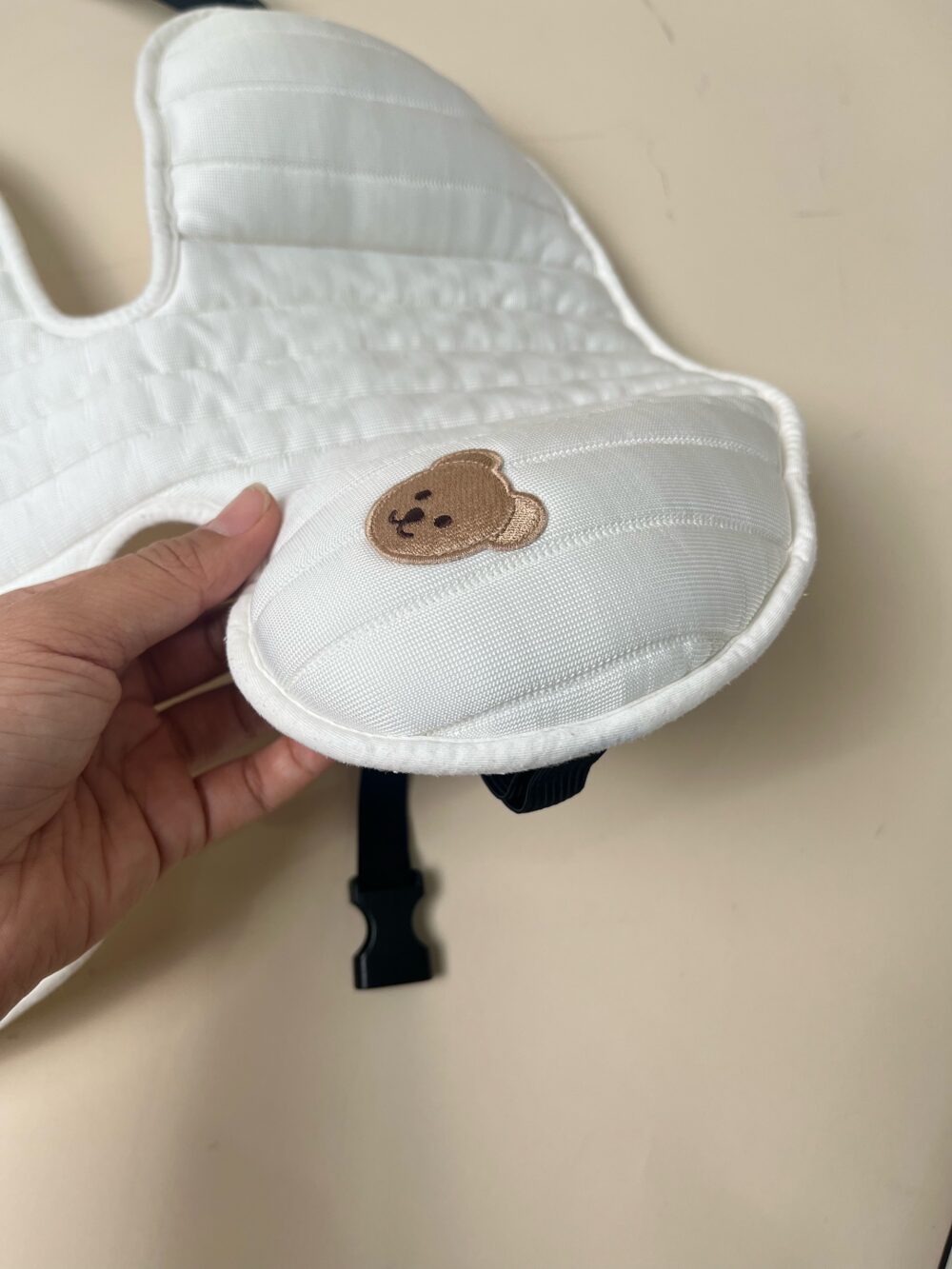 Đệm lót xe đẩy Chez bébé màu trắng hoạ tiết gấu - Ảnh 5