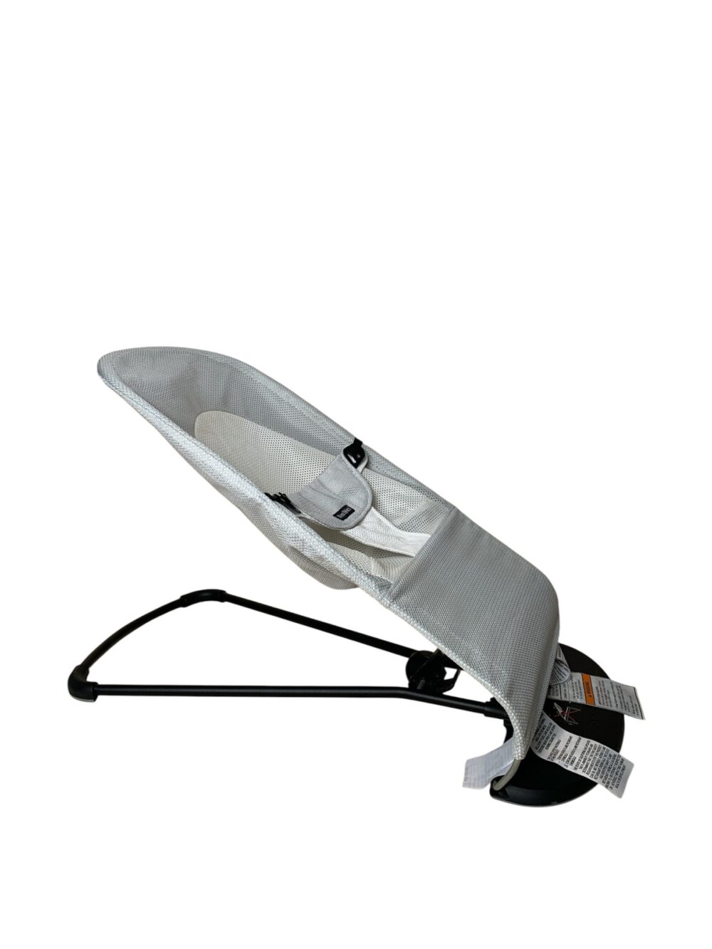 Ghế rung BabyBjorn vải lưới mesh màu xám trắng/xám - Ảnh 1