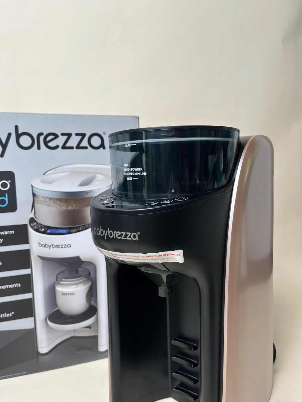 Máy pha sữa Baby Brezza Formula Pro Advanced màu Rose Gold/Black ( full box, new 100%) - Ảnh 2