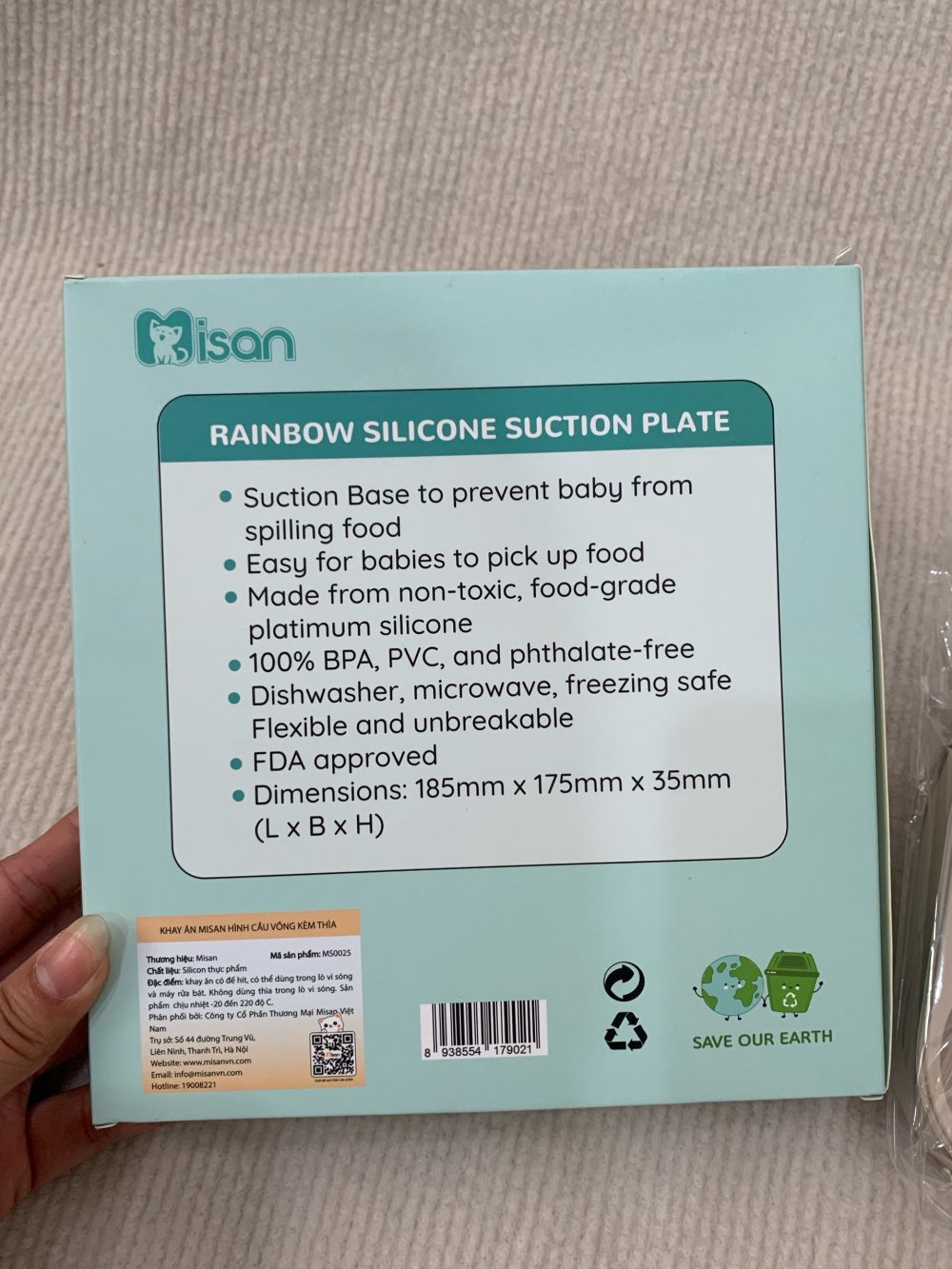 Khay ăn Misan hình cầu vồng kèm thìa (full box) - Ảnh 7