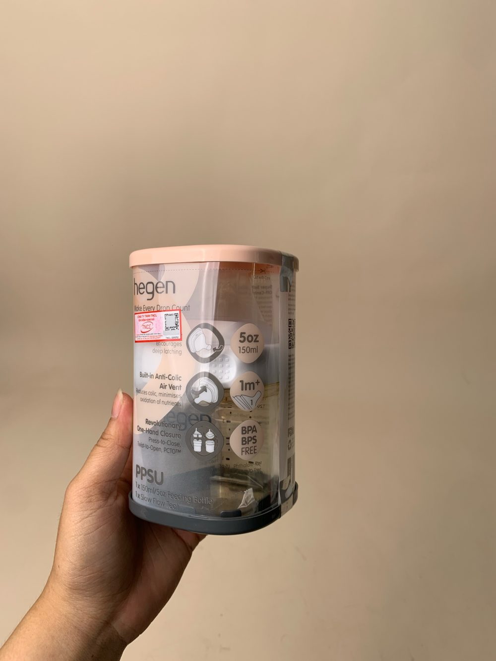 Bình sữa Hegen PPSU 150ml cho bé 1m+ - Ảnh 3