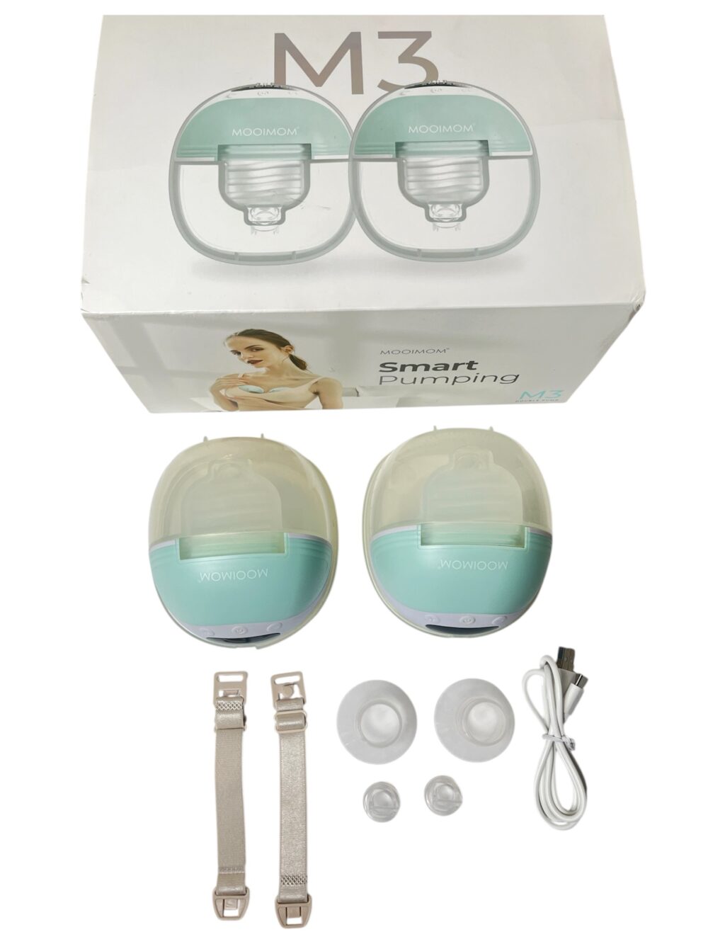 Máy hút sữa đôi không dây Mooimom M3 ( full box) - Ảnh 1