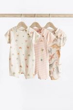 Set 3 bộ suit đùi hoạ tiết khủng long Next baby (size:0/3M) - Ảnh 3