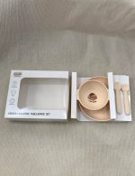 Bộ khay bát ăn dặm silicone kèm thìa dĩa Ubmom (full box) - Ảnh 2