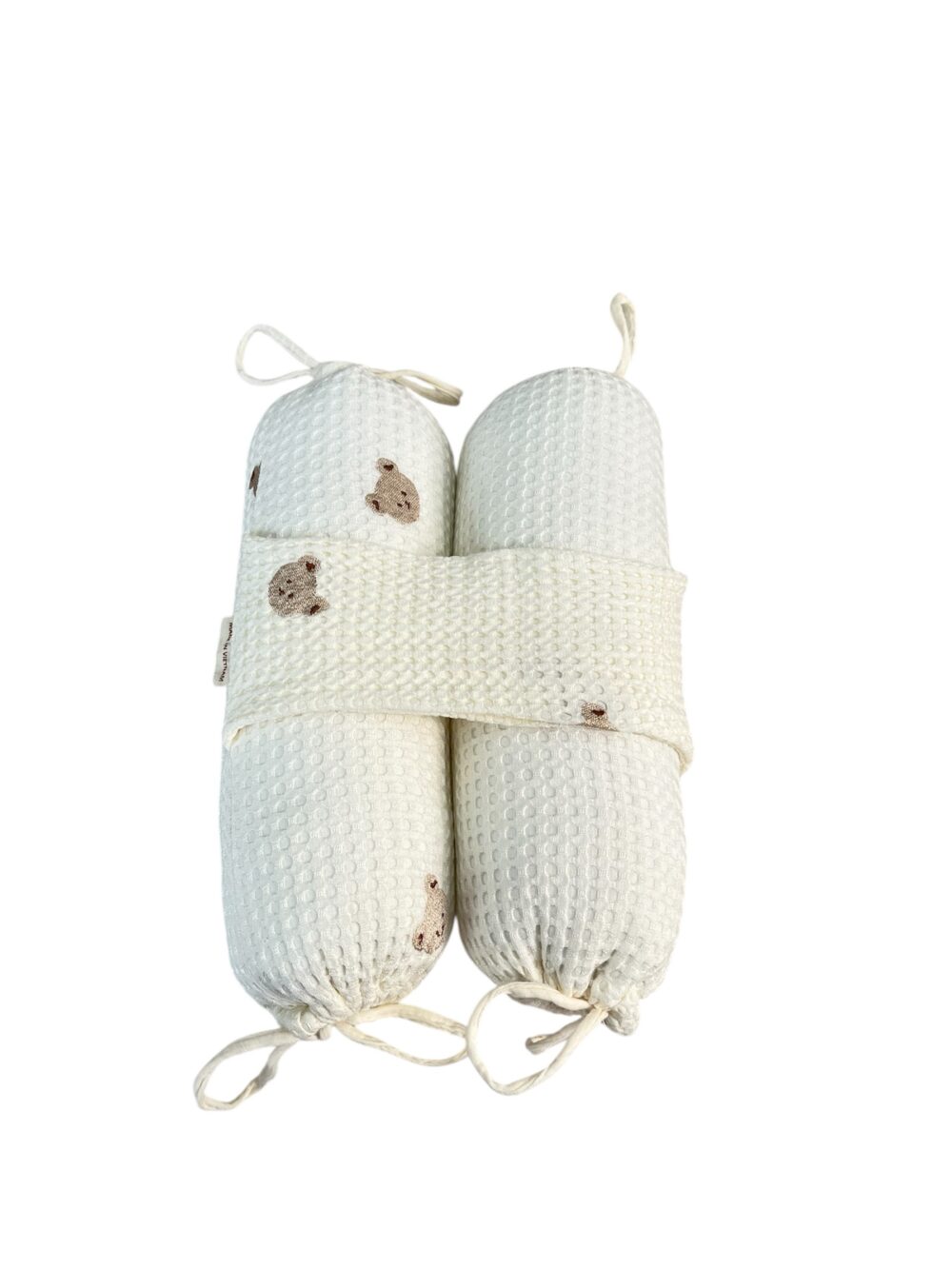 Gối chặn chống giật mình Mochee tổ ong thêu gấu vải waffle ( 0m+) - Ảnh 1