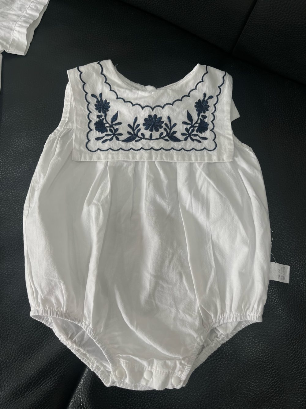 Set 2 bộ bodysuit và bộ cọc tay mix brand màu trắng/navy( size: 3/6m) - Ảnh 11