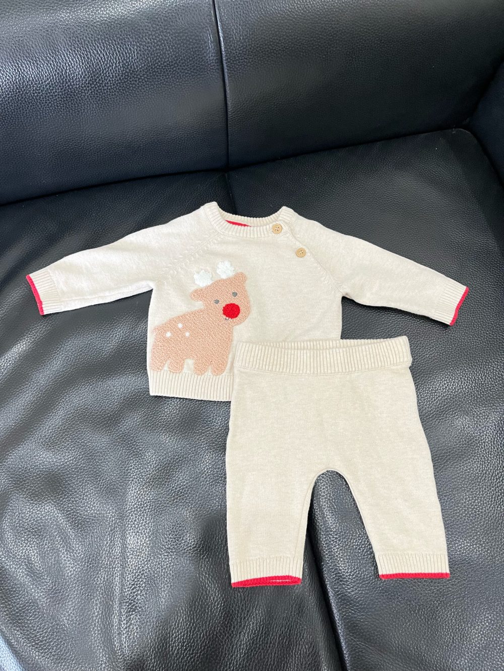 Set đồ dài tay Mothercare hình tuần lộc (size: 1m~4,5kg) - Ảnh 3