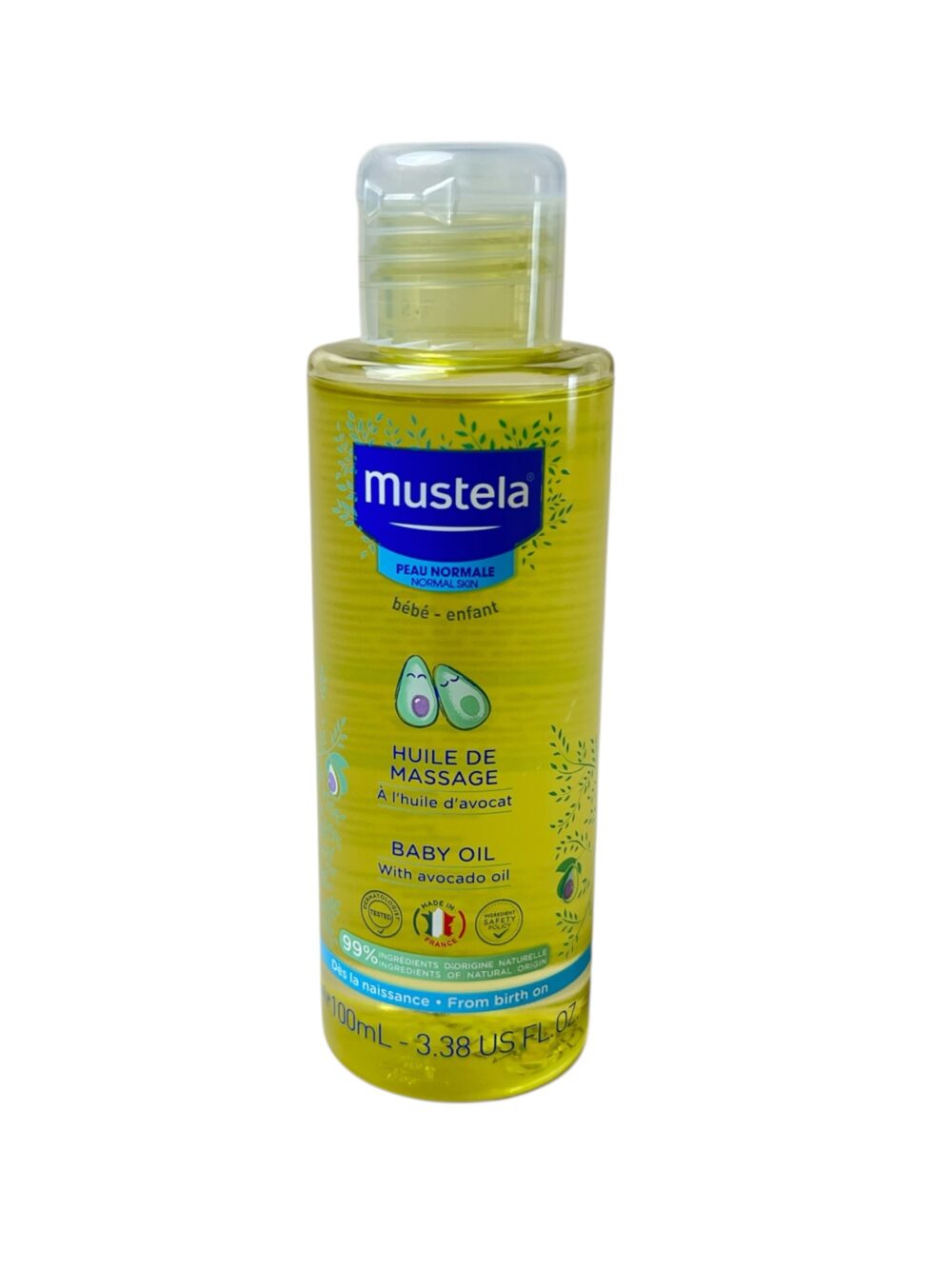 59e3ec5fd71c4eaa87a555fe0fc47b75 Dầu massage Mustela cho bé sơ sinh 100ml ( HSD: 12/2027) - Ảnh 1