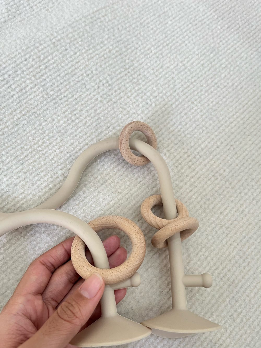 Set 2 đồ chơi tháp xếp chồng và khối gỗ mê cung 2 vòng mix brand - Ảnh 6