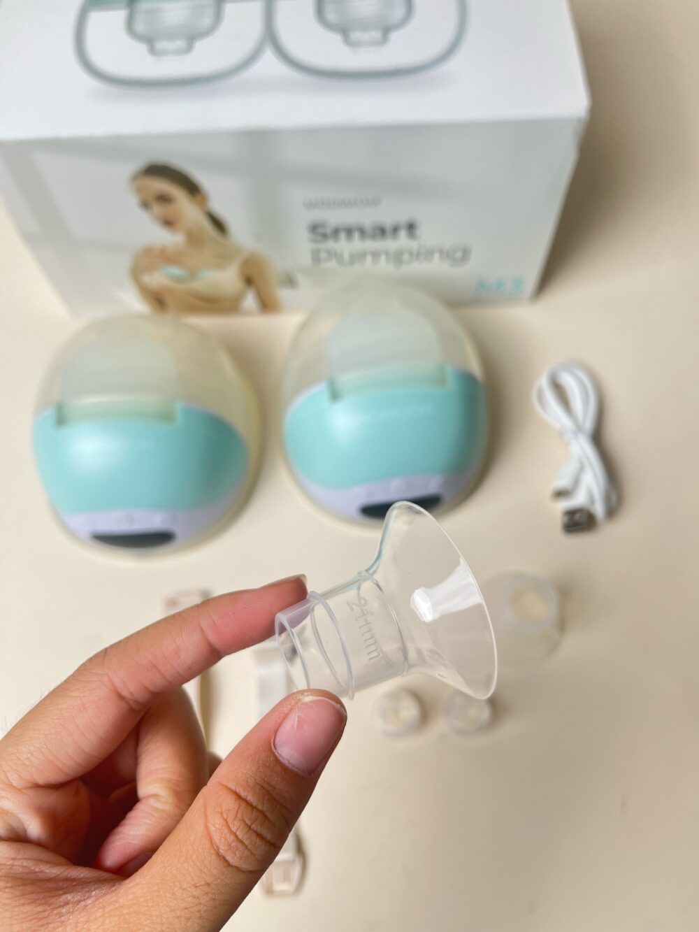 Máy hút sữa đôi không dây Mooimom M3 ( full box) - Ảnh 4