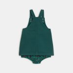 Set bộ yếm tay dài màu xanh Obaibi hoạ tiết hoa nhí ( size 12m) - Ảnh 12