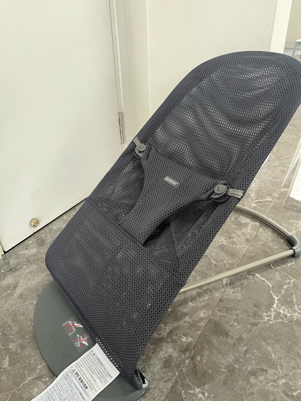 Ghế rung BabyBjorn Bouncer Bliss vải lưới Mesh màu Anthracite (full box) - Ảnh 2