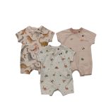 Set 3 bộ suit đùi hoạ tiết khủng long Next baby (size:0/3M)