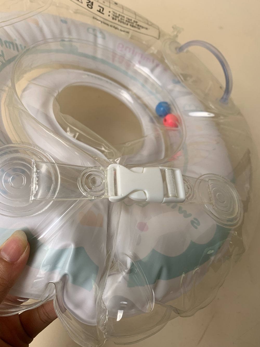 Phao bơi cổ Malang Honey hình bánh donut hoạ tiết đám mây xanh - Ảnh 6