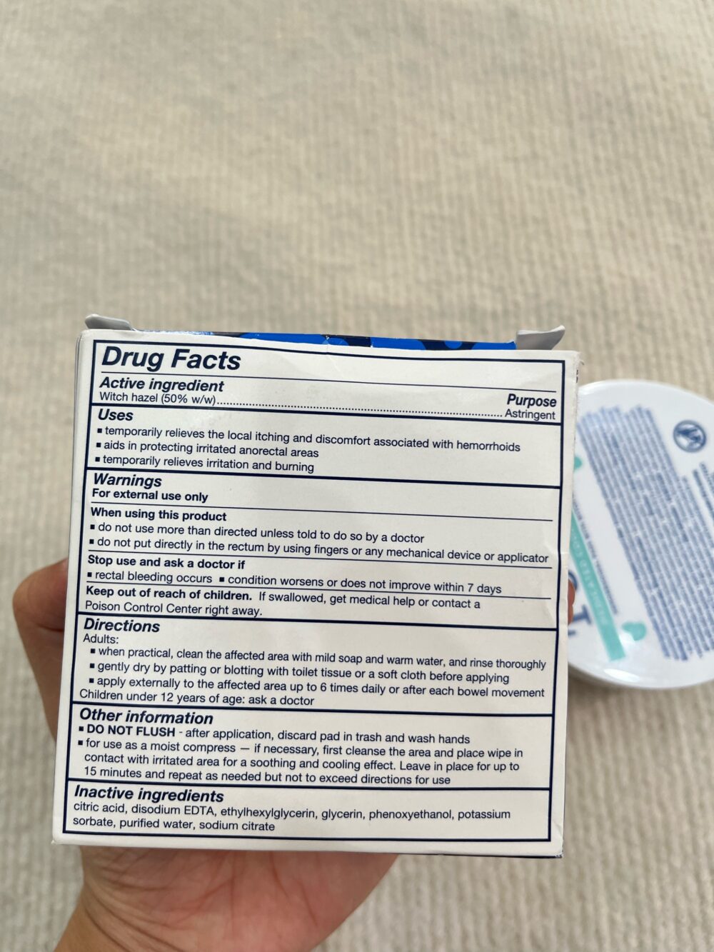 Miếng dán lạnh Tucks giảm đau sau sinh 40 miếng (full box, HSD: 7/2027) - Ảnh 2