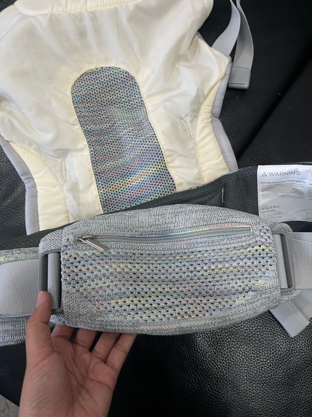 Địu trợ lực Mooimom AiryKnit 0–>36M tặng kèm yếm địu ( full box) - Ảnh 14