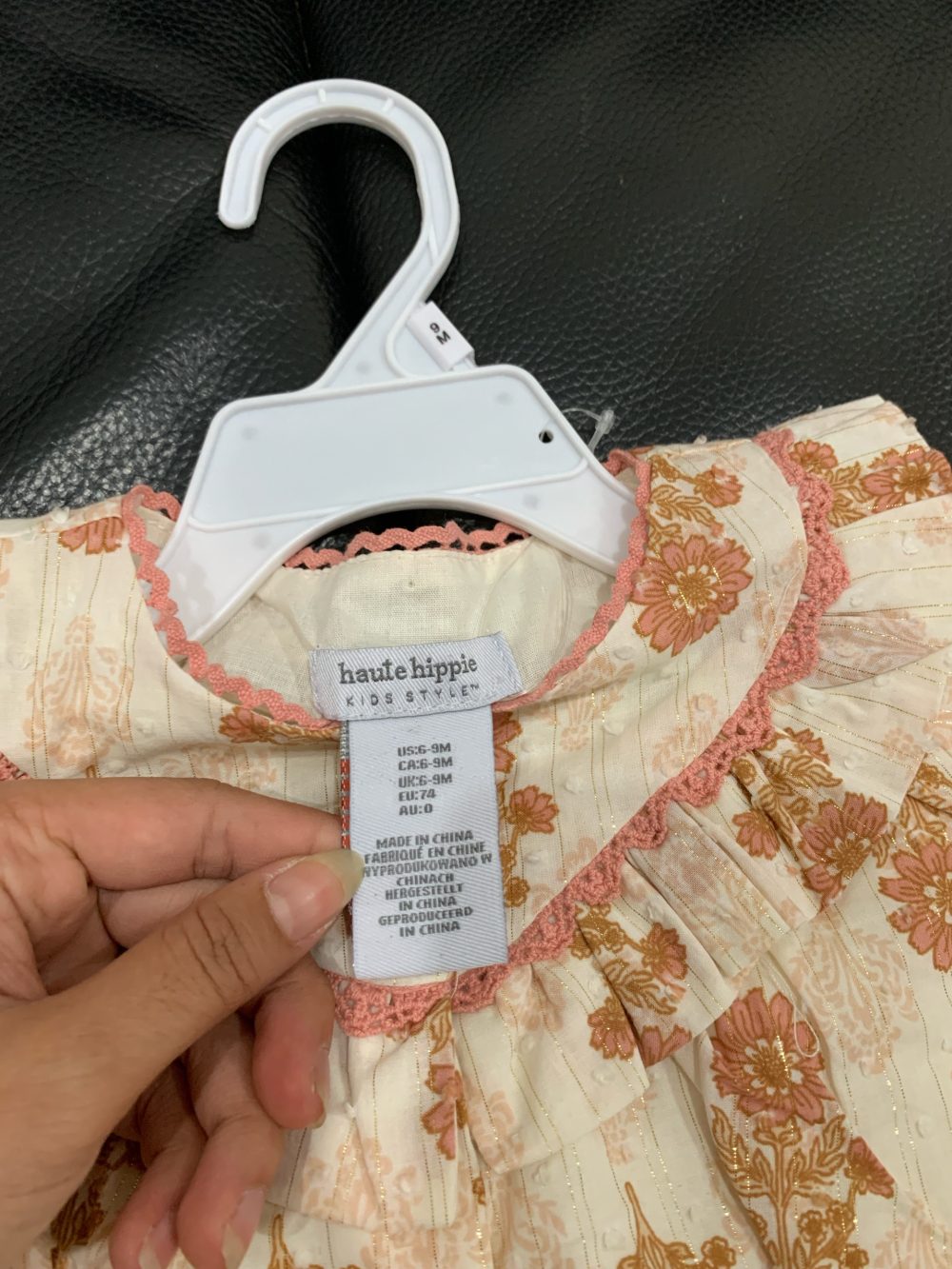 Bộ áo liền quần dài tay Haute Hippie (size:6/9M) - Ảnh 3