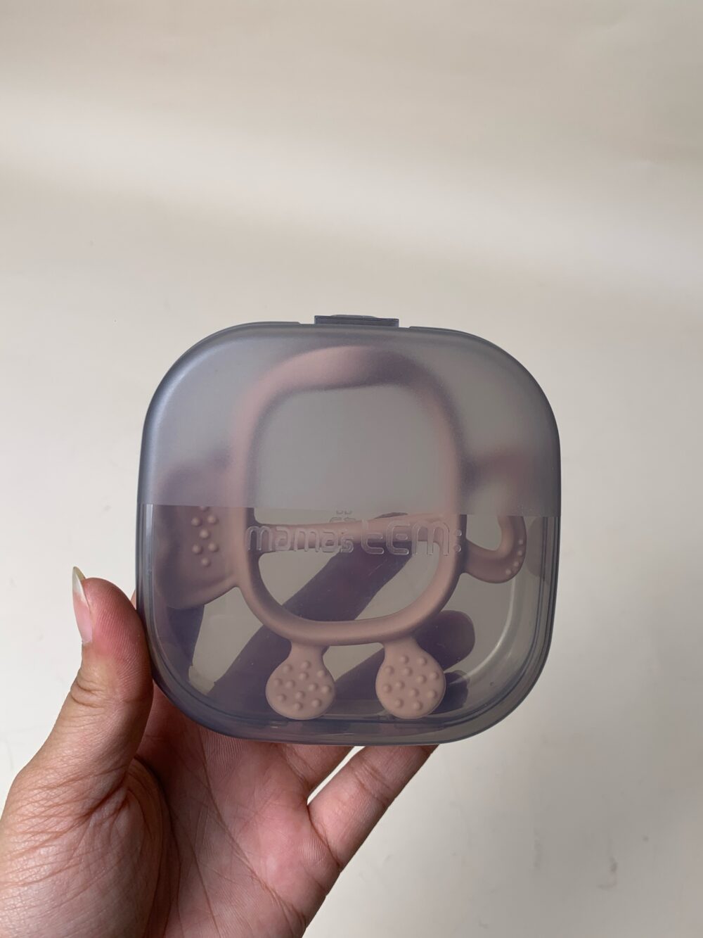 Gặm nướu Mamastem Jem Jem màu be (kèm hộp đựng bảo quản) - Ảnh 3