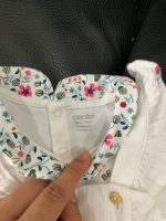 Set 2 bộ yếm kèm bodysuit mix brand H&M, Morthercare, Obaibi hoạ tiết hoa trắng, hồng (size:6/9M) - Ảnh 6