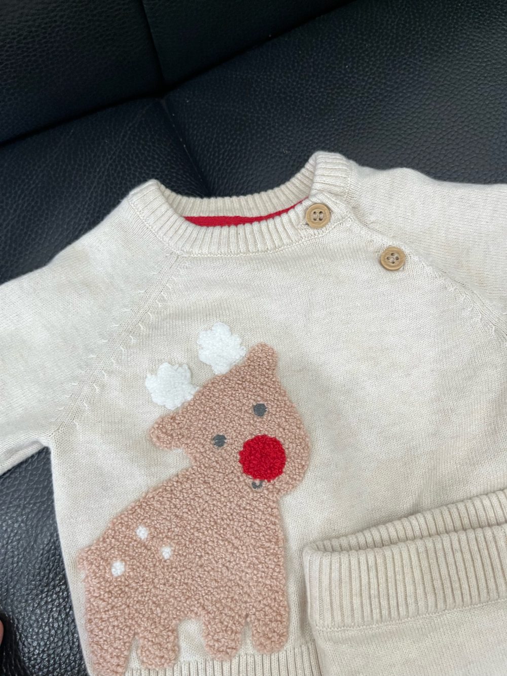 Set đồ dài tay Mothercare hình tuần lộc (size: 1m~4,5kg) - Ảnh 4