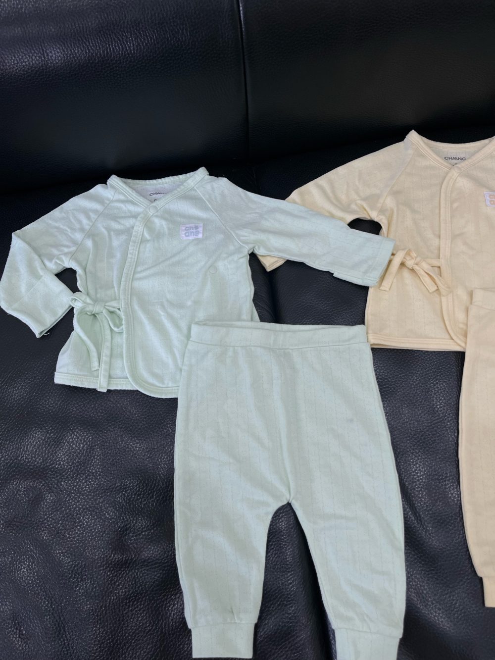 Set 3 bộ bodysuit và sơ sinh dài tay Chaang màu pastel (size: 0m->3m) - Ảnh 9
